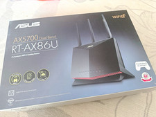 ASUS RT-AX86U AX5700 Dual-Band WiFi 6 Wireless Router, Black and extender picture