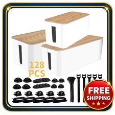Cable Management Set 3 Pack with Storage Boxes and Accessories picture