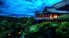 Landscape japan house building asia sky kyoto trees Custom Gaming Mat Desk picture