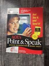 Vintage AOL Point And Speak PC Software W/Mic NEW Speak Naturally Dictation  picture