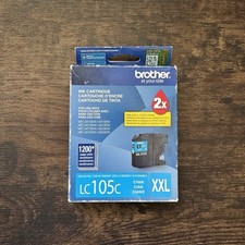 NEW 1 Genuine Brother LC105C XXL Cyan Ink Cartridge High Yield picture