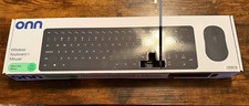 onn. Wireless Slim Keyboard & Mouse Bundle Silent Click 104-Key QWERTY Black picture