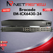 Brocade ICX 6430 EM-ICX6430-24 24 Port 10/100/1000 Mbps  Managed Switch picture