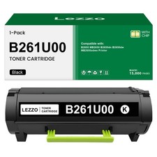 Lezzo B261U00 Black Toner for Lexmark B2650 MB2650 Printer 15K picture