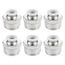 6Pcs Pneumatic Fitting, 8mm Tube OD x 1/2