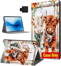 Case for Samsung Galaxy Tab A9, Auto Sleep/Wake, Cute Highland Cow Design picture