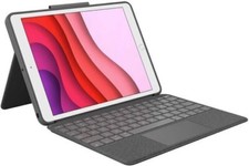 Logitech Combo Touch 920-009608 Keyboard Case for Apple iPad 7th 8th 9th - Gray picture