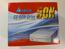 Vintage Delta 50X Max OIP-CD5000A IDE CD-ROM Drive Box Driver Disk Windows 98 picture