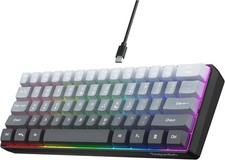 60% Wired Gaming Keyboard 61 Keys RGB Backlit Ultra-Compact Small for PC Mac picture
