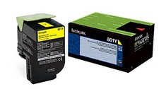 Original Lexmark 80C10Y0 Yellow Toner. New Sealed Box, We Ship Fast picture