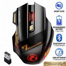 Rechargeable Wireless Bluetooth Gaming Mouse 3200DPI RGB 7 Button LED PC Laptop picture