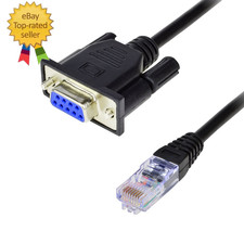 RJ45 to RS232, DB9 9-Pin Serial Port Female to RJ45 Cat5 Ethernet LAN Console 3. picture