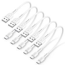 SOOPII Short USB C Cable,6 Pack 8 Inch A to C A C-6P, White picture