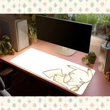 Pokemon Pikachu Sleeping Desk Mat Mouse Pad Cute Minimalist Anime Gaming picture