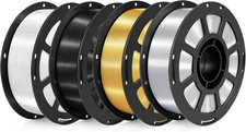 PLA+ 3D Printer Filament 4KG, Silk(Black+White+Metalgold+Silver) picture
