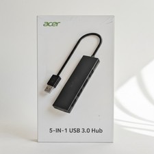 Acer 5-in-1 USB 3.0 Hub 4 Ports + USB-A + Powered Type-C Port Adapter ODK350 picture