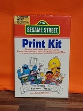Vtg Sesame Street Print Kit (Commodore 64, 1988) Complete CIB picture