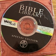 ValuSoft The Bible Library Special Edition CD-ROM Religion Software 1999 Disc picture