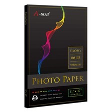 50 PCS Premium Photo Paper High Glossy 11x17 Inch 66LB for Inkjet Single picture