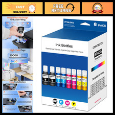 Ink Refill Bottles 8-Pack for ET-2850 ET-3850 ET-4850 ET-15000 ET-2760 Printers picture