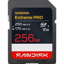 Sandisk NEW 256GB Extreme PRO SD UHS-I V30 Memory Card, Up to 250MB/s Read (New picture