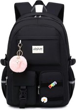 abshoo Big Student Laptop Backpack For College Women Middle High School Black  picture