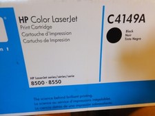 HP C4149A BLACK TONER CARTRIDGE for LASERJET 8500,8550 GENUINE SEALED BOX picture