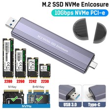 M.2 NVMe SSD To USB 3.1 Type C Drive External Enclosure Case Adapter 10 Gbps picture