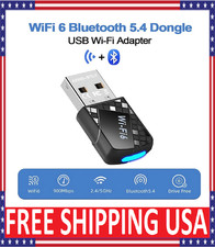 2-in-1 USB WiFi 6 AX900 Dual Band Adapter & Bluetooth 5.4 Wireless Network Dongl picture