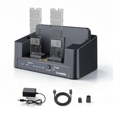 Coolpie 5-in-1 SSD Cloner, Supports M.2 NVMe/SATA 5 Mode (Black) picture