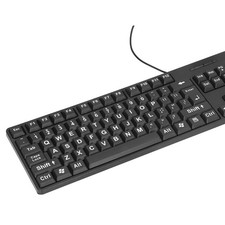 Wired Large Print Keyboard 104 Keys For Elderly USB Plug And Play picture