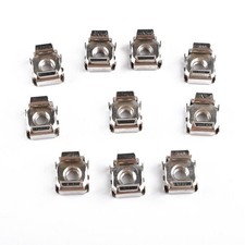 10pcs Metal Nickel-plated Square Hole Cage Nuts & Screws For Server Rack Cabinet picture