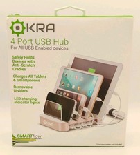 OKRA 4-Port Powered USB Hub Charging Station OK-HUB4P-05, Brand New  picture