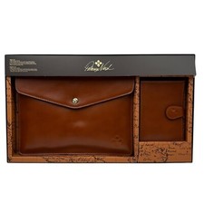 Patricia Nash Leather Tablet Holder & Passport Case Gift Set Brown Matching Set picture