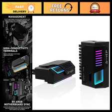 90° Angle ATX 24-Pin Adapter, Infinity Mirror ARGB, Black Shield for PC Build picture