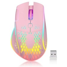 Vegcoo Wireless Gaming Mouse 3 Level Adjustable DPI for Gaming and Working Pink picture