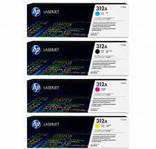 HP 312A Full Set of 4 Toner Cartridge Black , Cyan, Magneta and Yellow Colours picture
