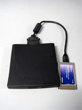 Vintage Toshiba External DVD-ROM Drive PA3246U-1DVD with PC Cable II Card Bus picture