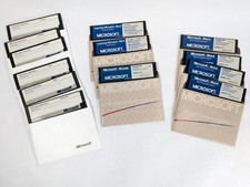 Vintage Microsoft 5.25-inch Floppy Disk Software Collection MS-DOS Word Mouse... picture