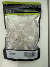 True Cable Cat 5e Pass Through RJ45 Connectors Unshielded 100 PCS picture