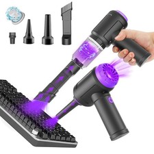 Meudeen Handheld Computer Vacuum Air Duster Purple 14500Pa 110000RPM 3-in-1 Kit picture