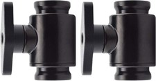 G1/4 Internal Thread PC Water Cooling Valve Brass Body Shut Off Black 2 PCS picture