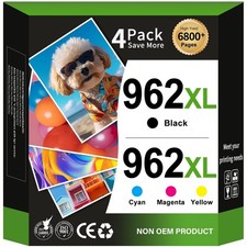 EaseFusion 962XL Ink Cartridges 4-Pack for HP Officejet Pro 9010-9025e picture