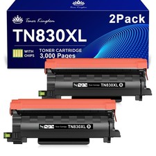 Toner Kingdom Compatible TN830XL TN830 Toner for Brother Printer (2 Black) picture