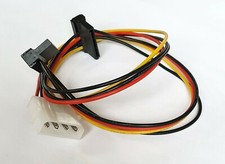 SATA Power Cable Adapter 21 inches Molex 4 pin to 2 x SATA 15 pin Right Angle picture