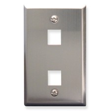 FACEPLATE STAINLESS STEEL1-GANG2-PORT IC107SF2SS UPC 633758012423 picture