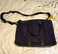 Coach Blue Nylon Laptop Briefcase 15in Compatible Shoulder Strap F71777 picture