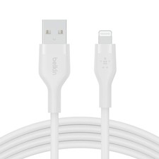 Belkin BoostCharge Flex Silicone USB-A to Lightning Charging Cable iPhone 6.6FT picture