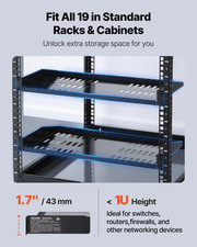 VEVOR 4-Pack 1U Vented Server Rack Shelves | 10
