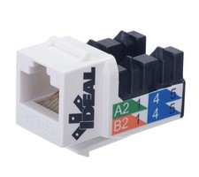 Ideal 89-751WH CAT5e Keystone Modular Jack White 10-PACK picture